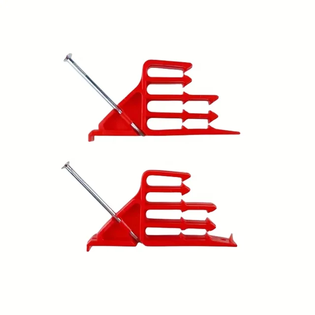 Red Plastic Muti-Cable Snap Lock Cable Fixing Wire Stacker with Captive Nail