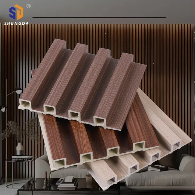 Inter Locking Ceiling Panels Lamination Decoration Covering Tile Bathroom Flutted Wall Panel Wood Plastic Wall Panel