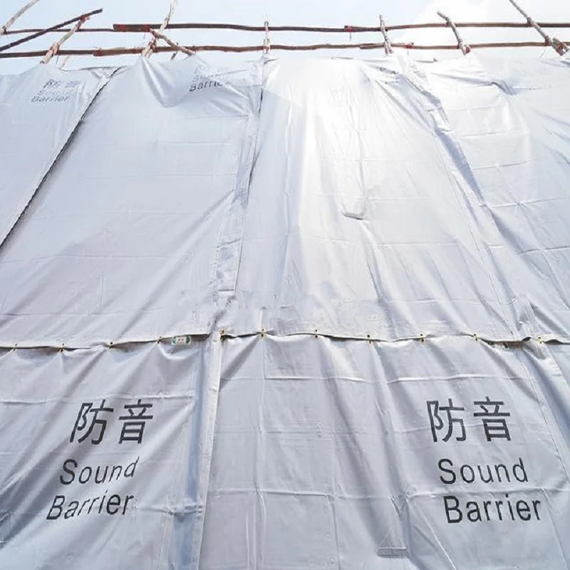 China Factory Sound Barrier Sheet Tarp Soundproof PVC Coated Tarpaulin Stock for Sale