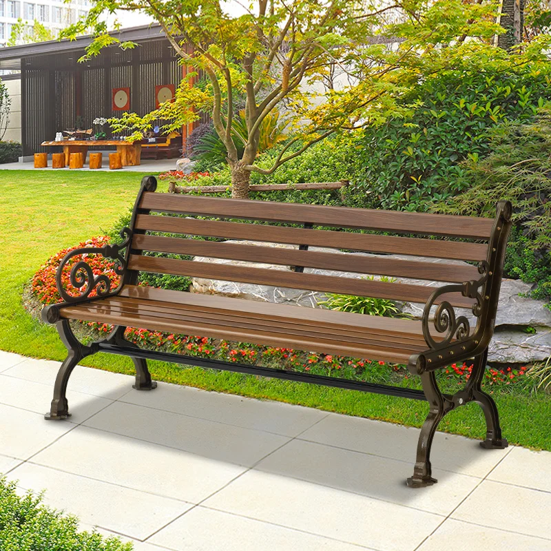 Outdoor Park Chair Aluminum Alloy Patio Bench