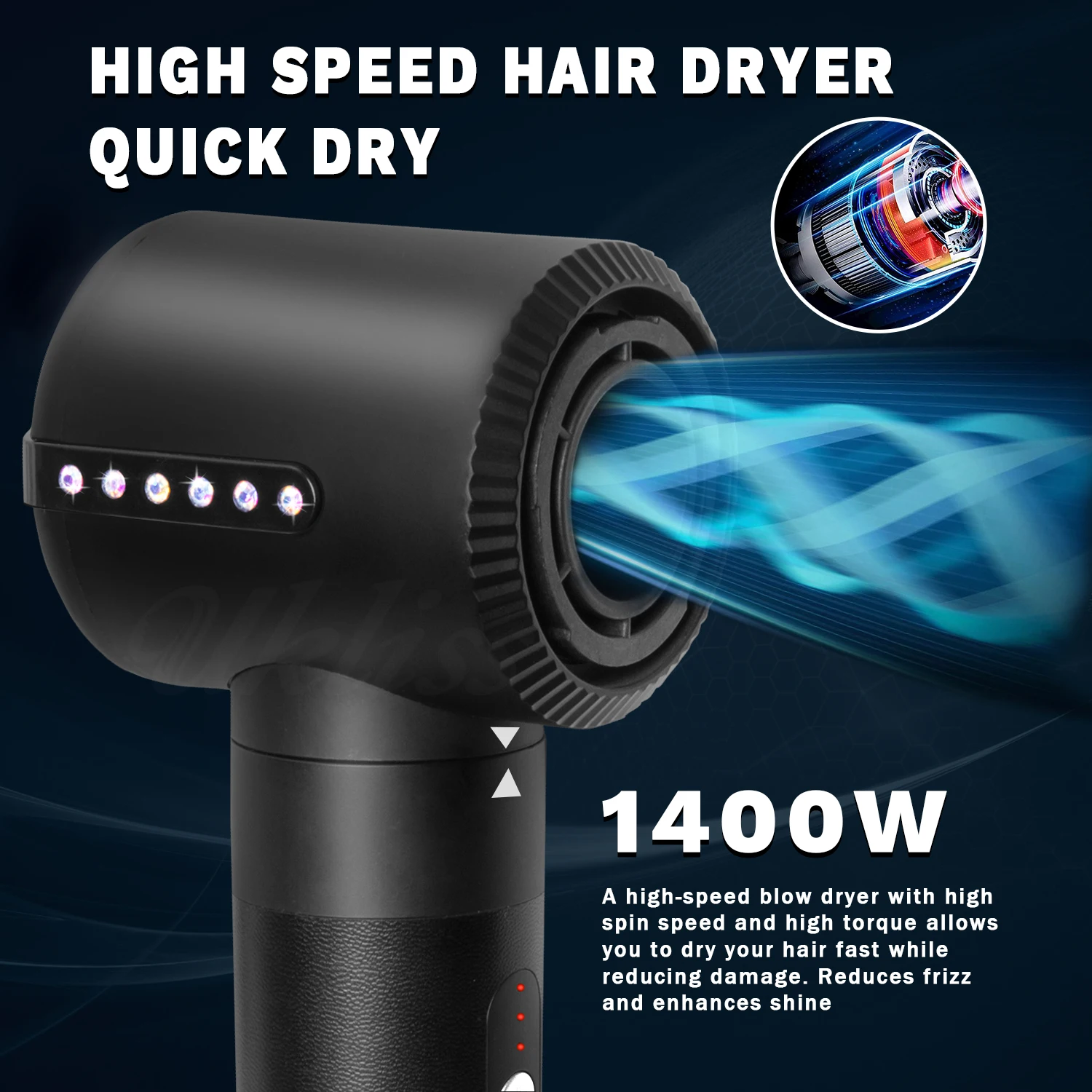 110000 Rotational High Speed Motor Hair Dryer Salon Quality New Hair