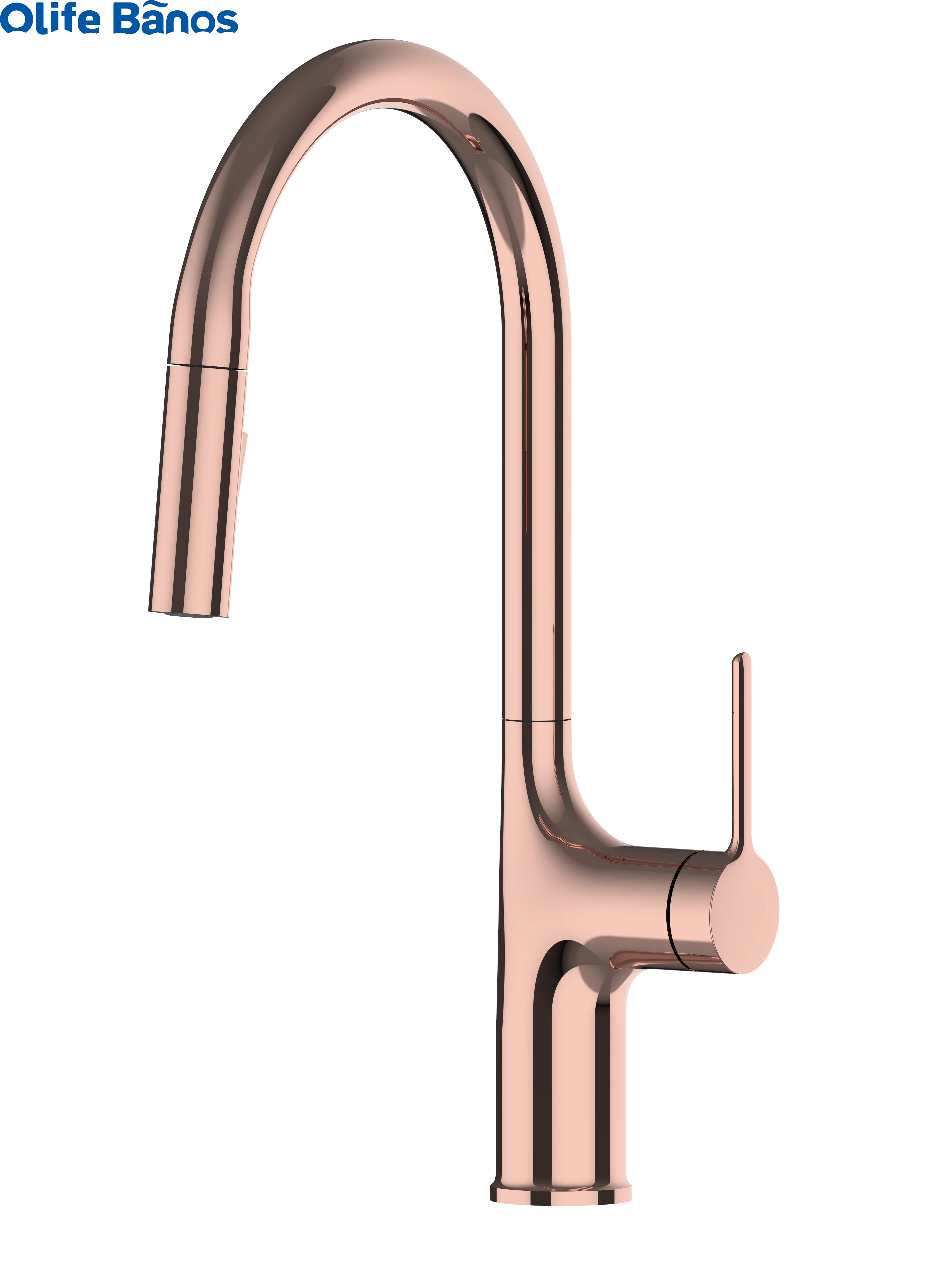 product rose gold black  sink  faucets commercial 304 sus pull down sprayer spring kitchen faucet sink tap-26