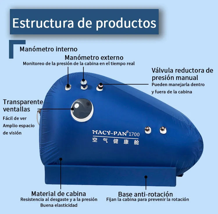 Macypan 1.3ATA HBOT Hyperbaric Oxygen Chamber Health Air Cabin Medical Physical Thereapy For Tumor Oncology