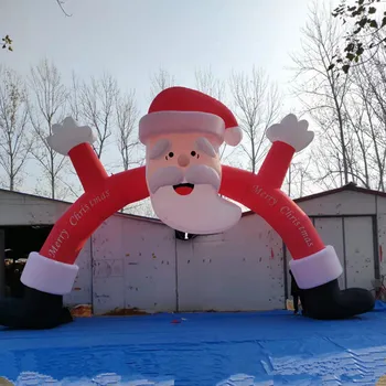 Custom Giant Christmas Inflatable Arch Santa Claus Archway Outdoor Inflatable Blow Up Yard Decoration