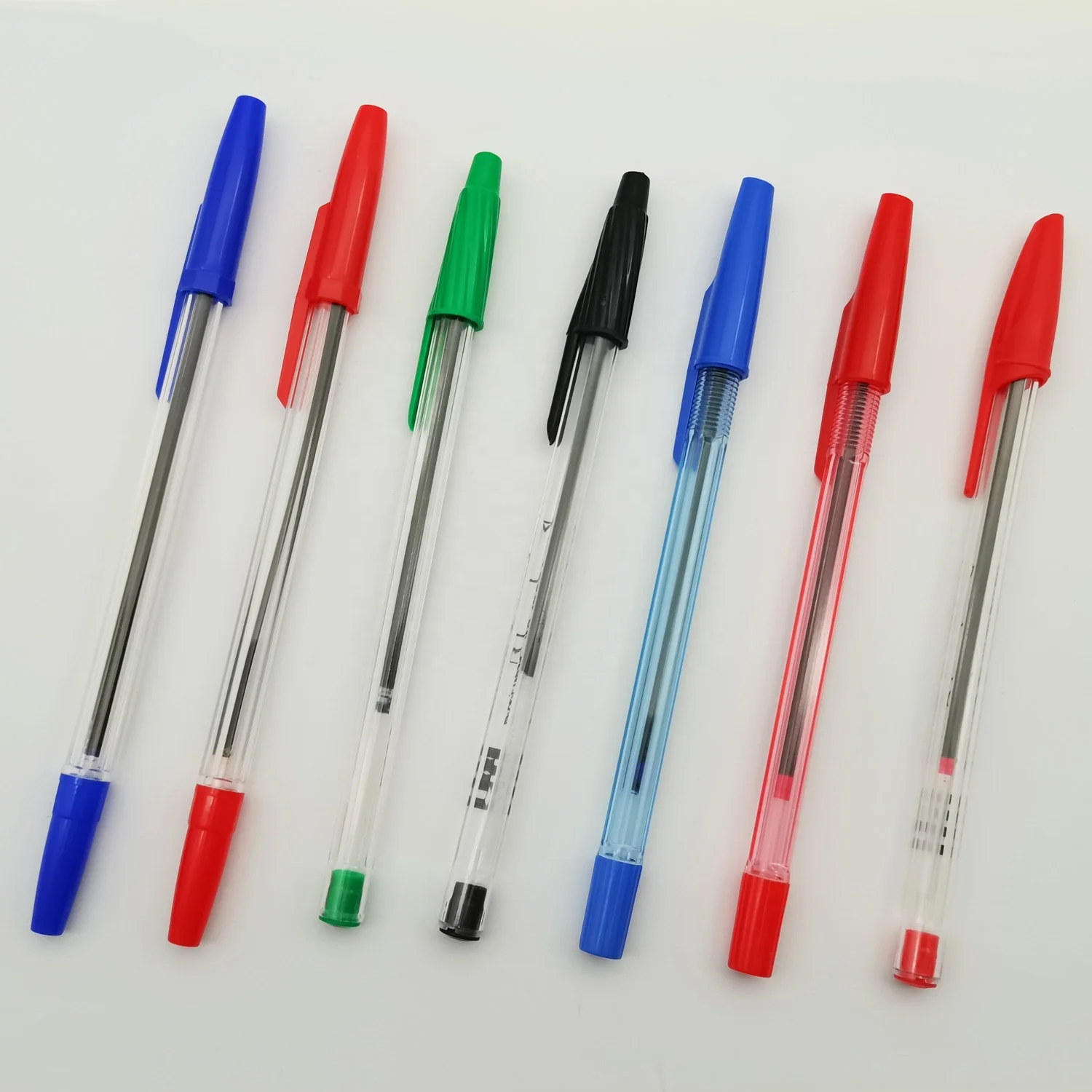 Wholesale Transparent Basic Ball Pen Promotional Custom Logo Cheap
