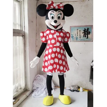 Qiman Custom Adult Size Custom Mascot Mickey Minnie Character Plush Cartoon Mascot Costume For Sale