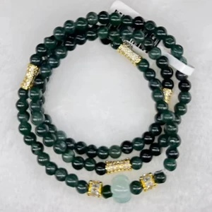 Wholesale Natural Jade Charm Bracelet Fashion Jewelry Green Jade Multi Layer Bracelet Adjustable Jade Bead Bracelet
