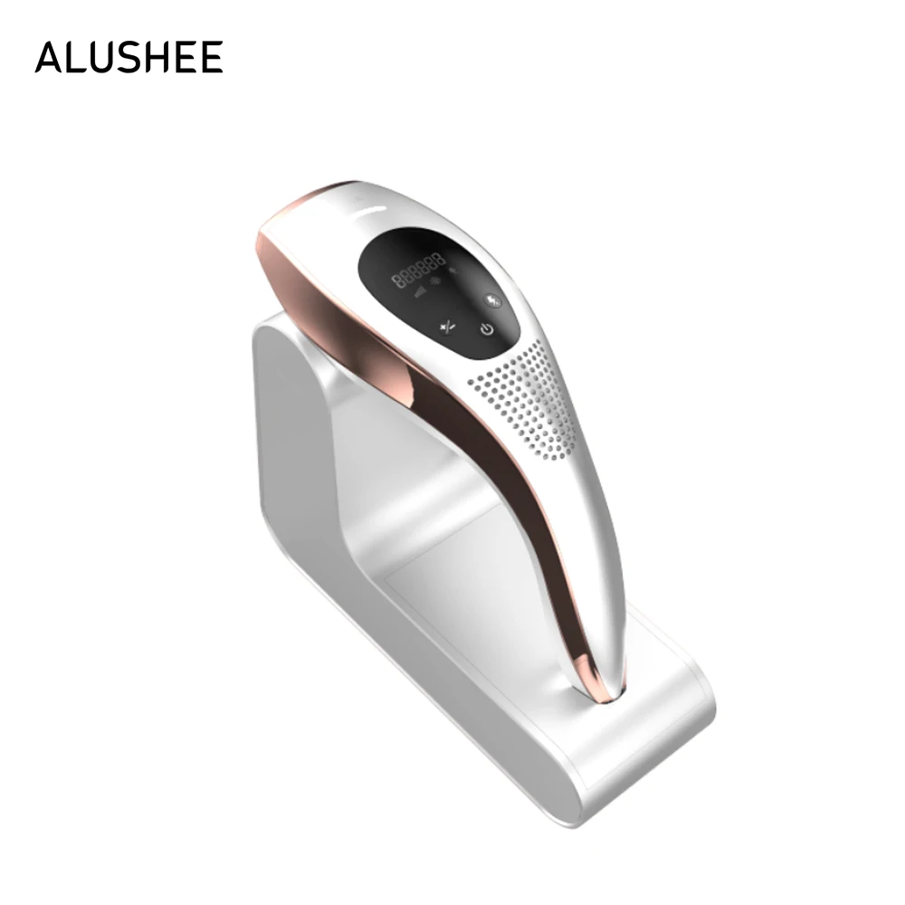 ALUSHEE Home Use Ice Cold Unlimited Flashes IPL Hair Removal Device for Women and Man