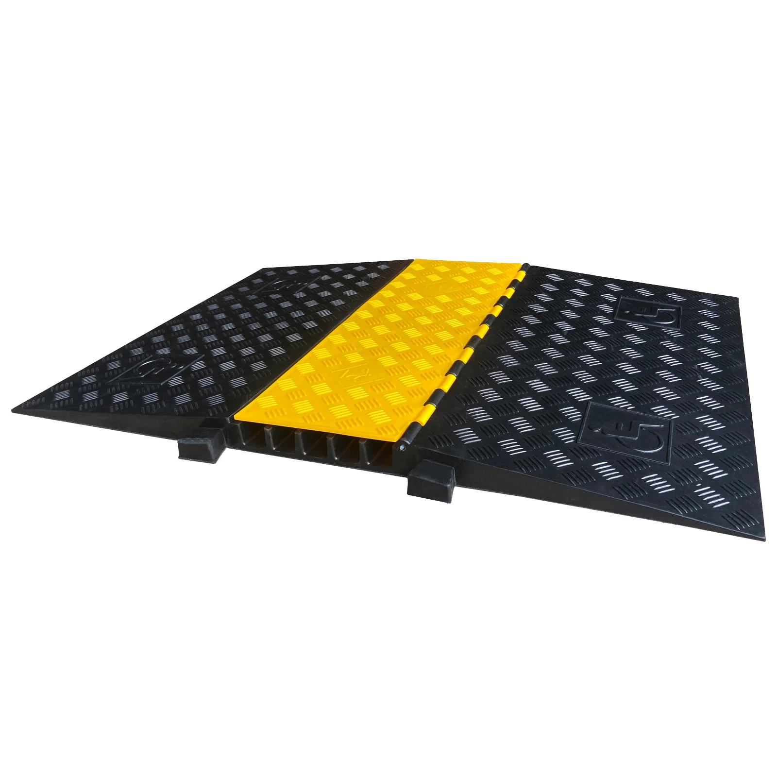 ADA Compliant Rubber Cable Protector 5 Channel Wheelchair Ramp for Events Indoor and Outdoor supplier