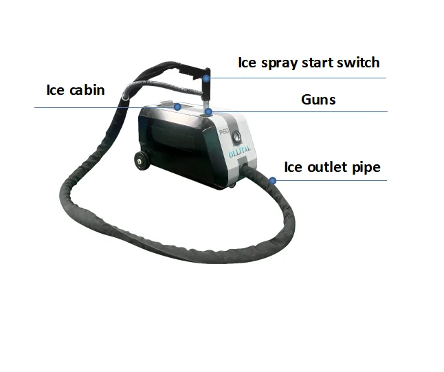 Portable Dry Ice Blaster Customize Pure Pneumatic Dry Ice Cleaning