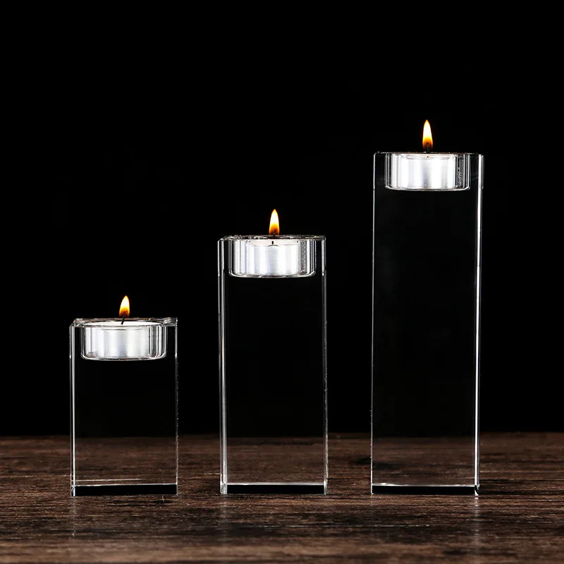 Luxury European crystal candlestick with high light transmittance, pure and impurity-free candlelight dinner