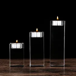 Luxury European crystal candlestick with high light transmittance, pure and impurity-free candlelight dinner
