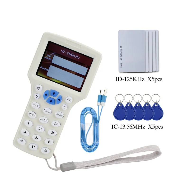 NFC Card Copier Duplicator 10 Frequency Programmer Card RFID Reader Writer