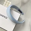 colorful Cream blue silk hair band