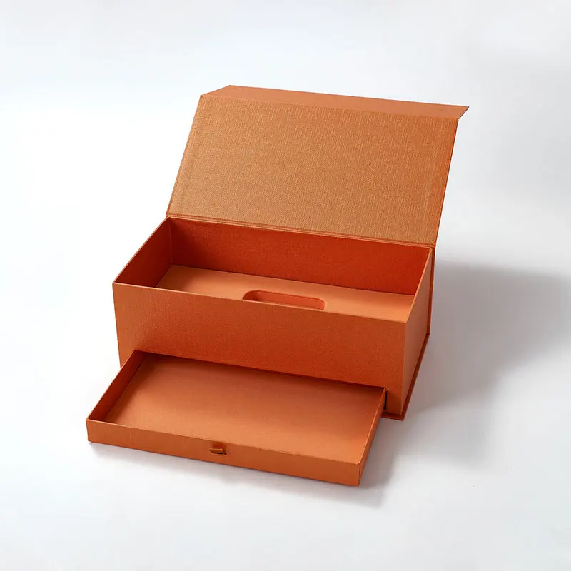 FANXI Wholesale Luxury Jewelry Box with PU Leather & Suede Velvet Exterior Magnetic Closure Lid Customizable Design OEM Service
