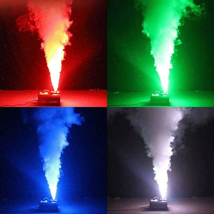 Macchina del fumo da 1500 W DMX RGB 24 LED Effetto luce da palco Spruzzatore verticale remoto_voghion.com