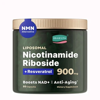 New Product OEM Liposomal Nicotinamide Riboside, Resveratrol High Purity NAD Supplement  Anti-Aging 80 Capsules