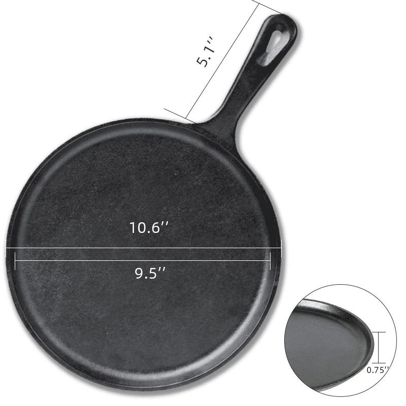 26 Cm Large Shallow Cast Iron Griddle Grill Industrial Eggs Frying Pan  Cooker For Outdoor And Kitchen - Buy 26 Cm Large Shallow Cast Iron Griddle  Grill Industrial Eggs Frying Pan Cooker