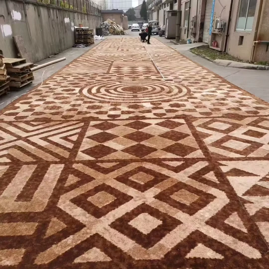 Custom Luxury Pattern Design 80% Wool 20% Nylon High Quality Axminster Carpet for 5 Star Hotels Banquet Auditorium