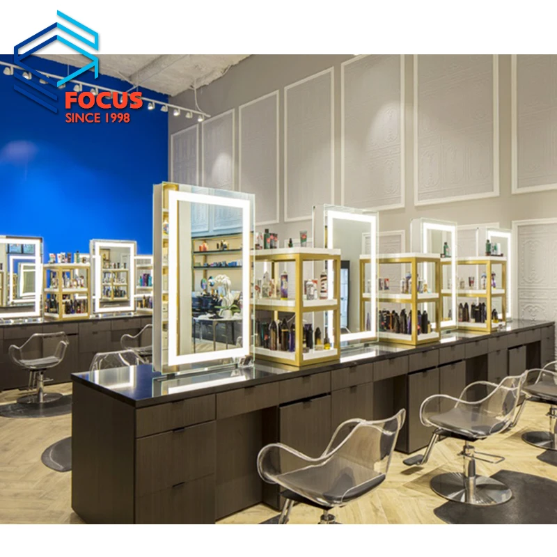SPA Chairs Luxury Nail Salon Pedicure Hair Salon Equipment Display Showcase For Barbershop
