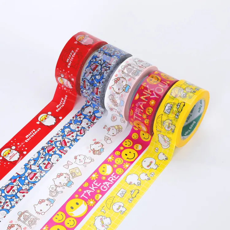Factory Strong Adhesive Custom Cartoon Printed Bopp Packing Tape With Personal Custom logo