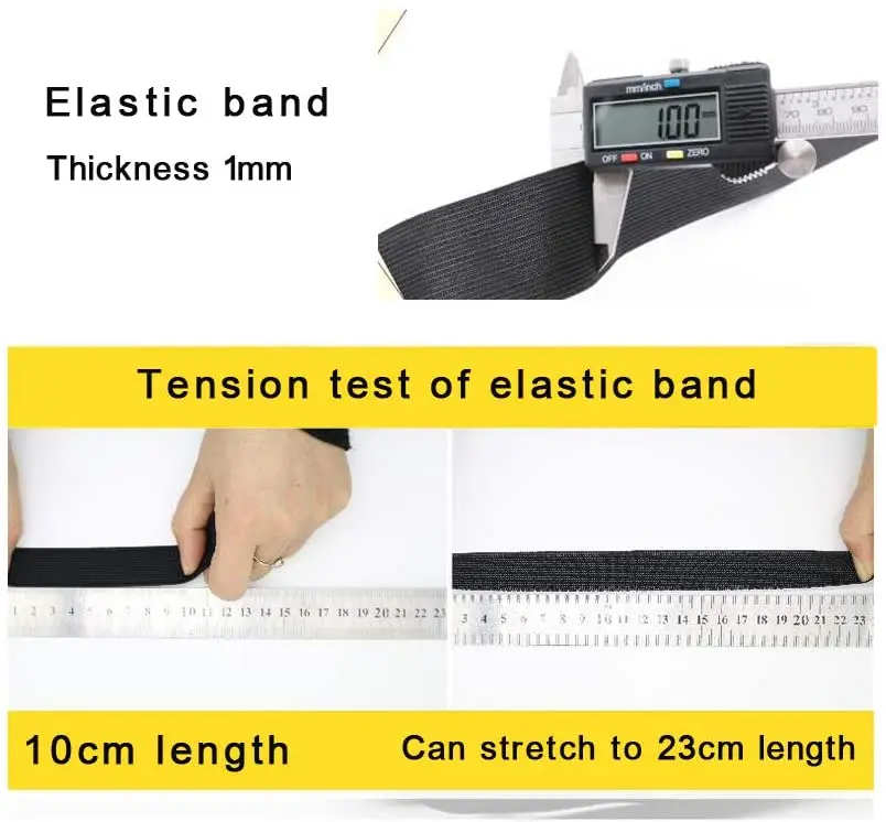 12 Yard Ninepeak High Elasticity Sewing Elastic Band White, 3/4 Inch 
