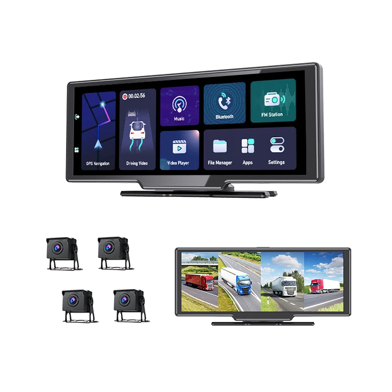 4G Remote Control Dash Cam Fleet Management Car Video Recorder  google Map GPS Navigation Car Cam 360 Degree Truck Cam