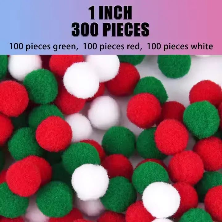 Pompons | Rood | 20/25/30 mm | 100 stuks kopen? | Heutink voor thuis