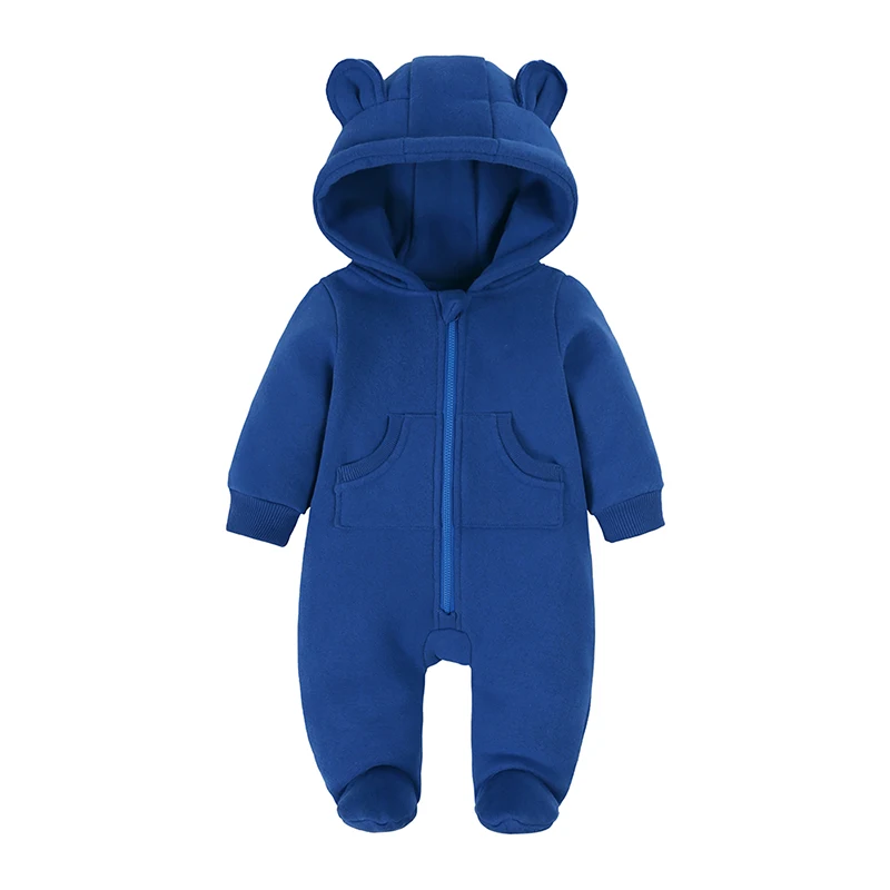 Winter Fleece Baby Clothing Cotton Newborn Baby Boy Girl Clothes Wholesale Bear Ear Cute Baby
