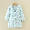 flannel bathrobe-blue background dot
