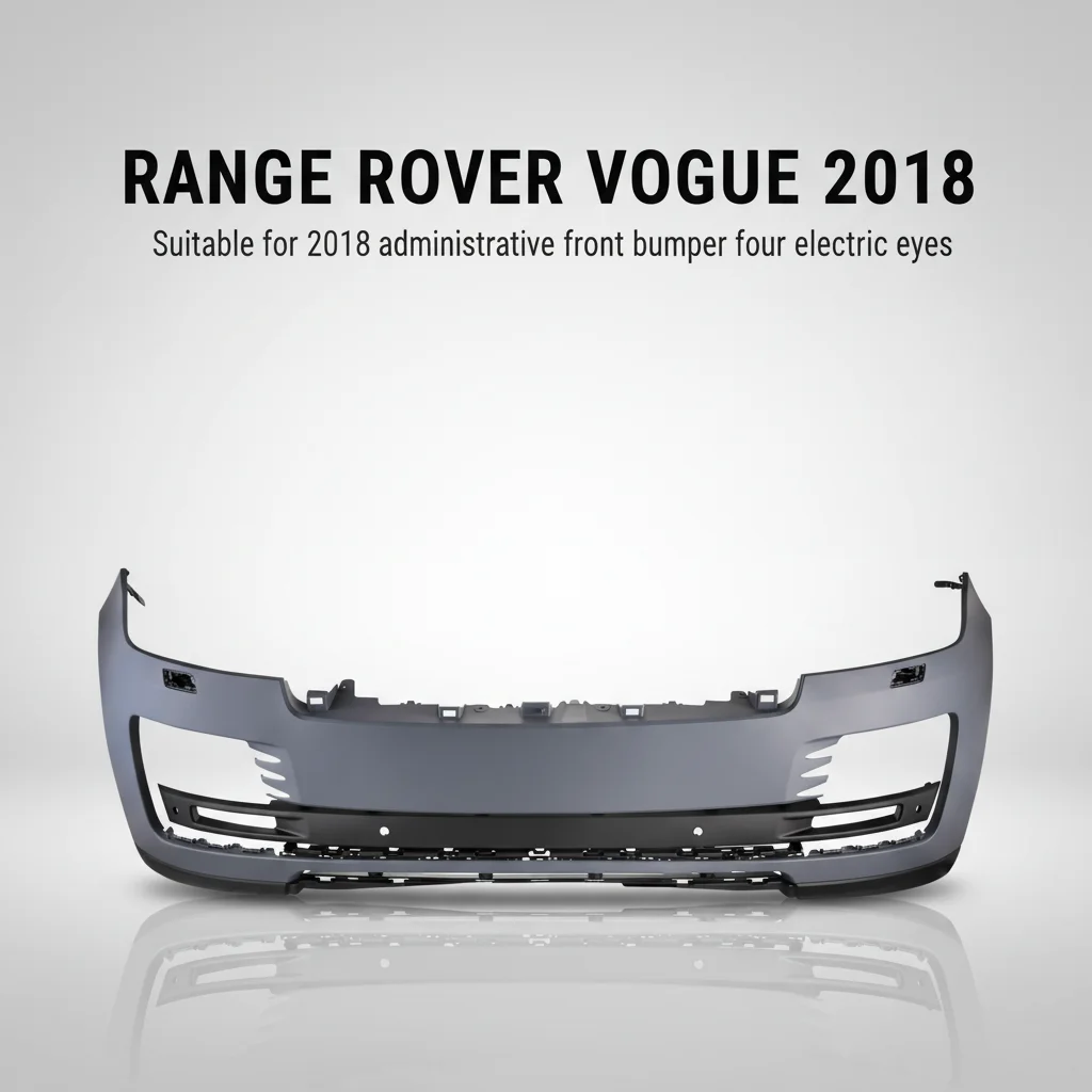 LR098377-B New Customizable Grey Black Front Bumper with Park Assist Holes for for VOGUE 2018