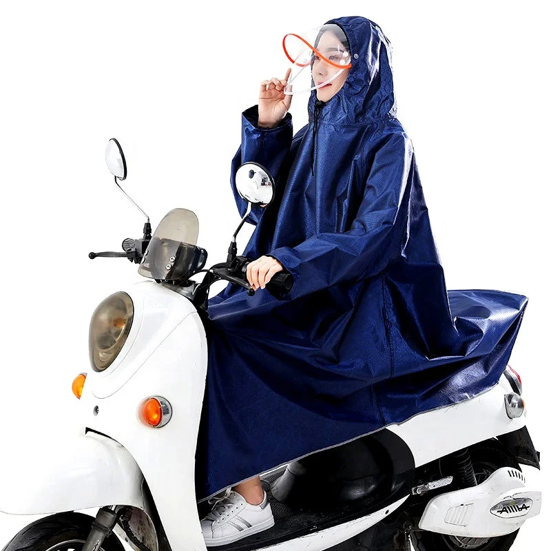 PVC Leather Two Person Poncho Raincoat Rain Coat  Rainwear for Motorbike