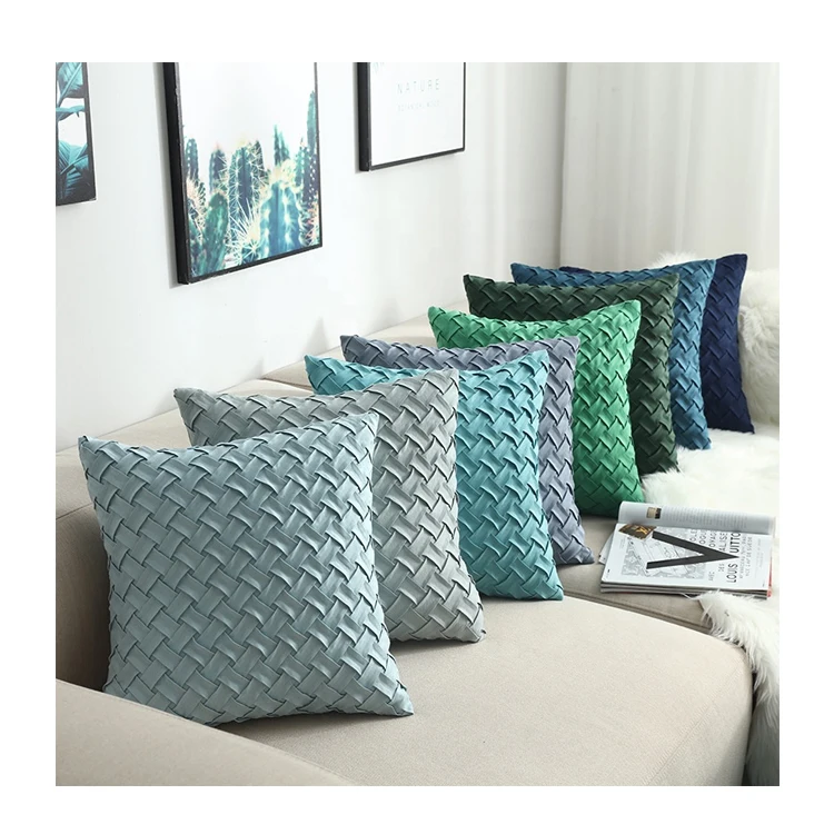 Wholesale Price Throw Pillows Plain Knitted Fashion Sofa Cushion