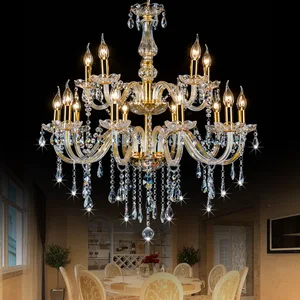 Wedding Decoration Lighting Luxury Living Room Dining European Candle Crystal Ceiling Chandelier for Decor