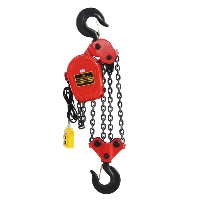 factory price 0.5ton 1ton 2ton 380V 3Phase electric chain hoist with trolley remote control