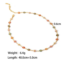 JIEMUCHU Parure De Bijoux Fleur Or - Collier Et Bracelet Femme - Acier Inoxydable Plaqué Or 14K - Hypoallergénique