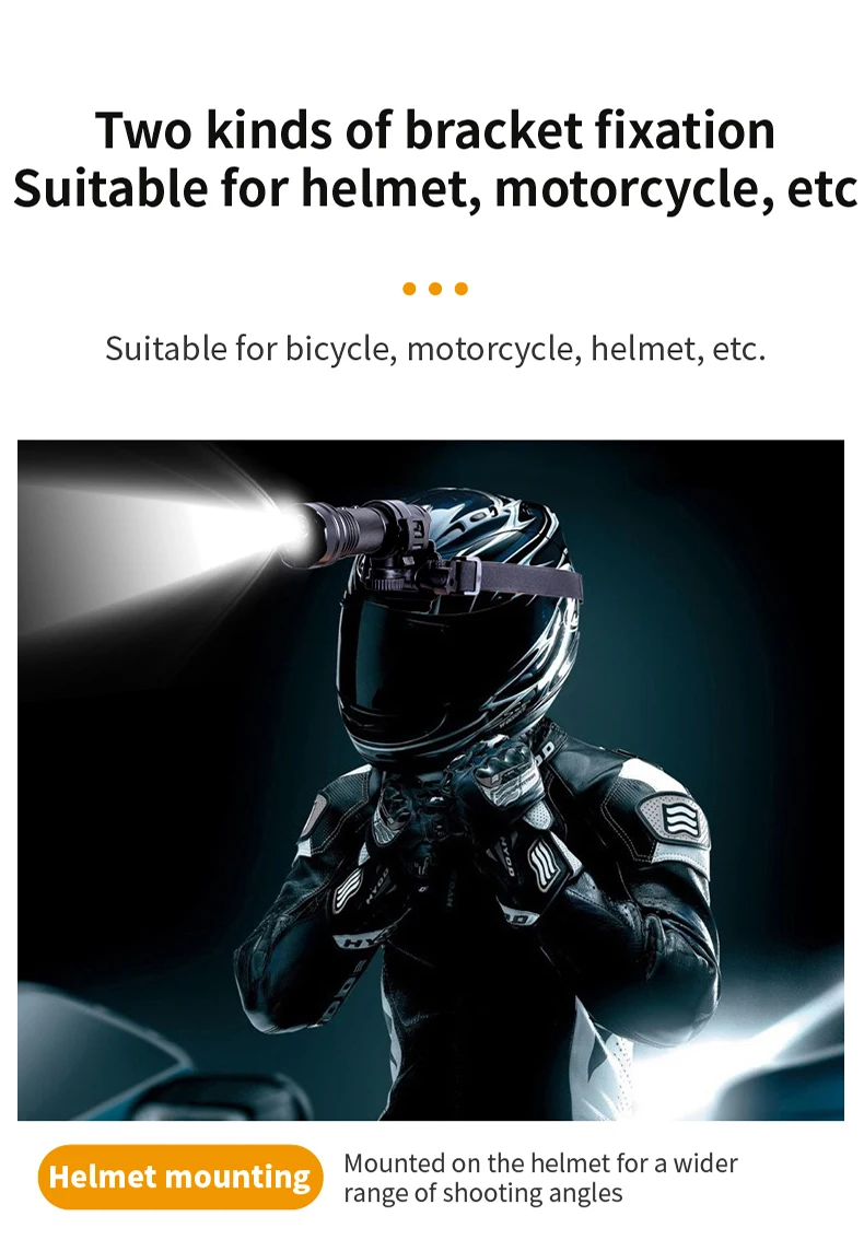 HD 1080P Sport Camera Waterproof 4K Helmet Bicycle Motorcycle Action Recording Camera Explosion Proof Flashlight Camera