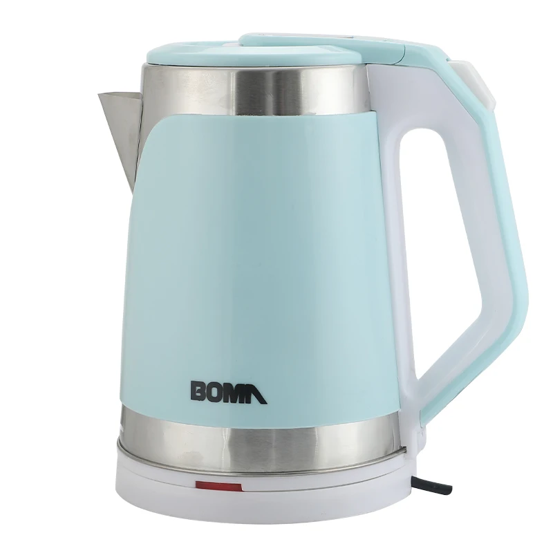 BOMA Hot sales Household 2.3L PB+ SS electric plastic kettle double layer  water kettle two color available good quality