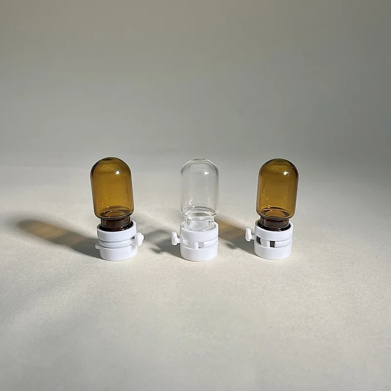 Portable Mini 1.5ml 2ml 3ml 5ml Tamper Proof Amber Glass Vials High Borosilicate Glass Ampoule Bottle