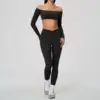 Black Top+Leggings Set