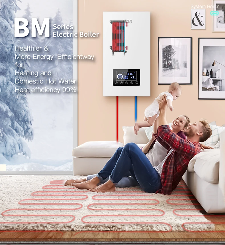 Jnod Wall Mounted Electric System Boiler Wifi Control On Demand Floor