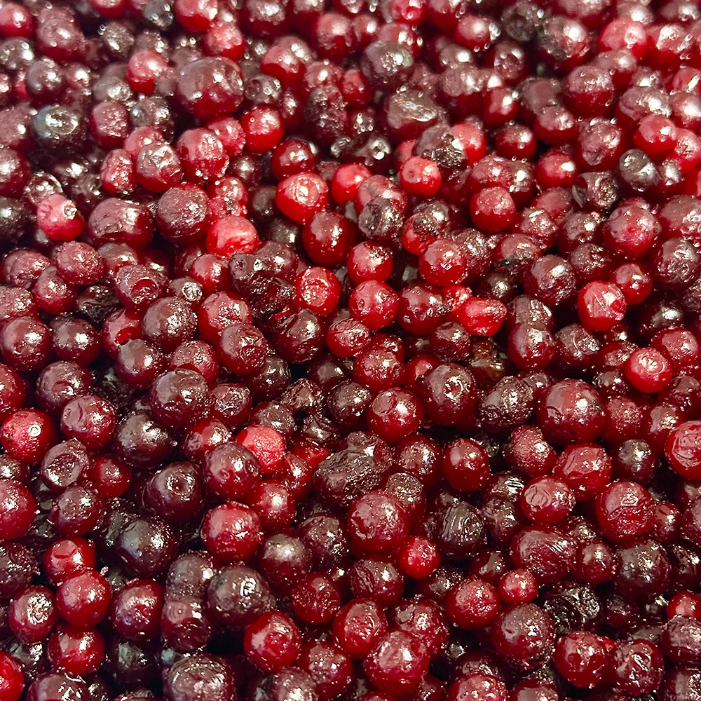 Populyar Satışa Malik Dondurulmuş Meyvələr Partiyası 10 kq IQF Lingonberry Şirin Tam Qırmızı Lingonberry Yeyintisi Toptan Satış Üçün Ən Yaxşı Qiymət