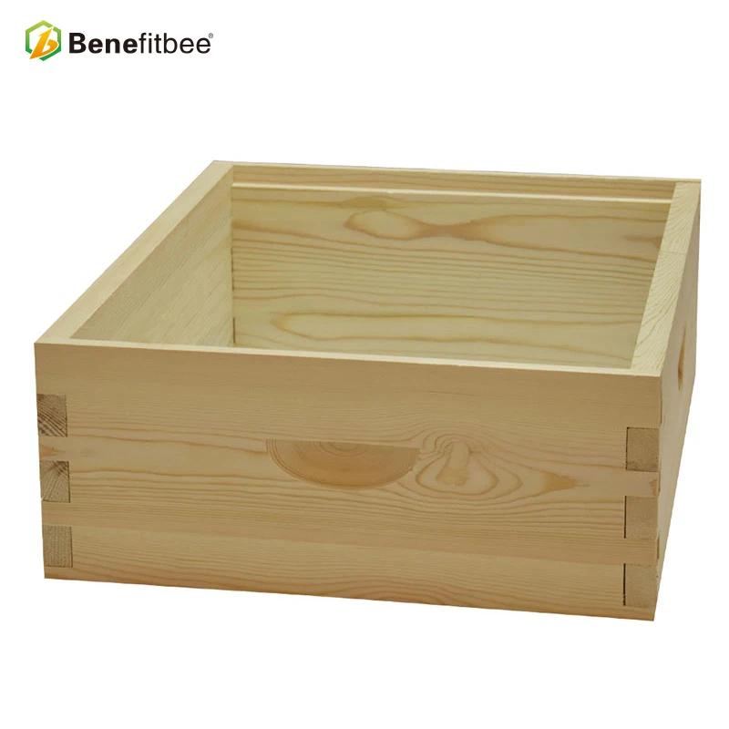 Benefitbee Factory Price Unassembled Langstroth Beehive Box Wooden Deep Hive Body  Pine Wood Hive Deep Box