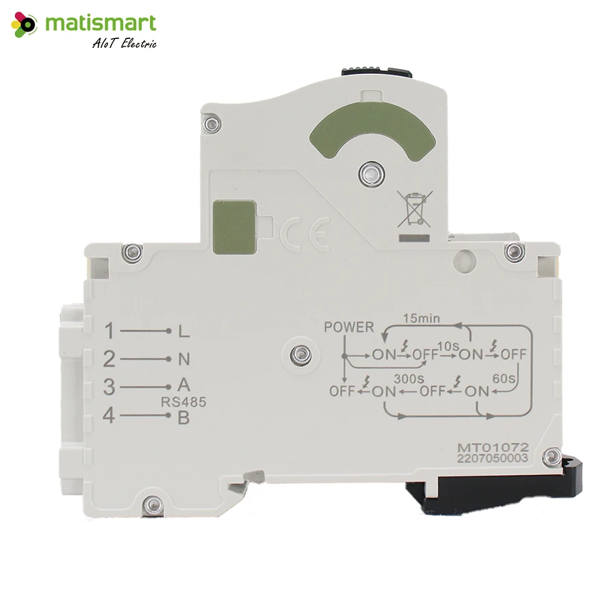 Matismart MT53RS AC230v Rs485 Remote Control and Auto Recloser Device with Matis 1P MCB for Smart Industry