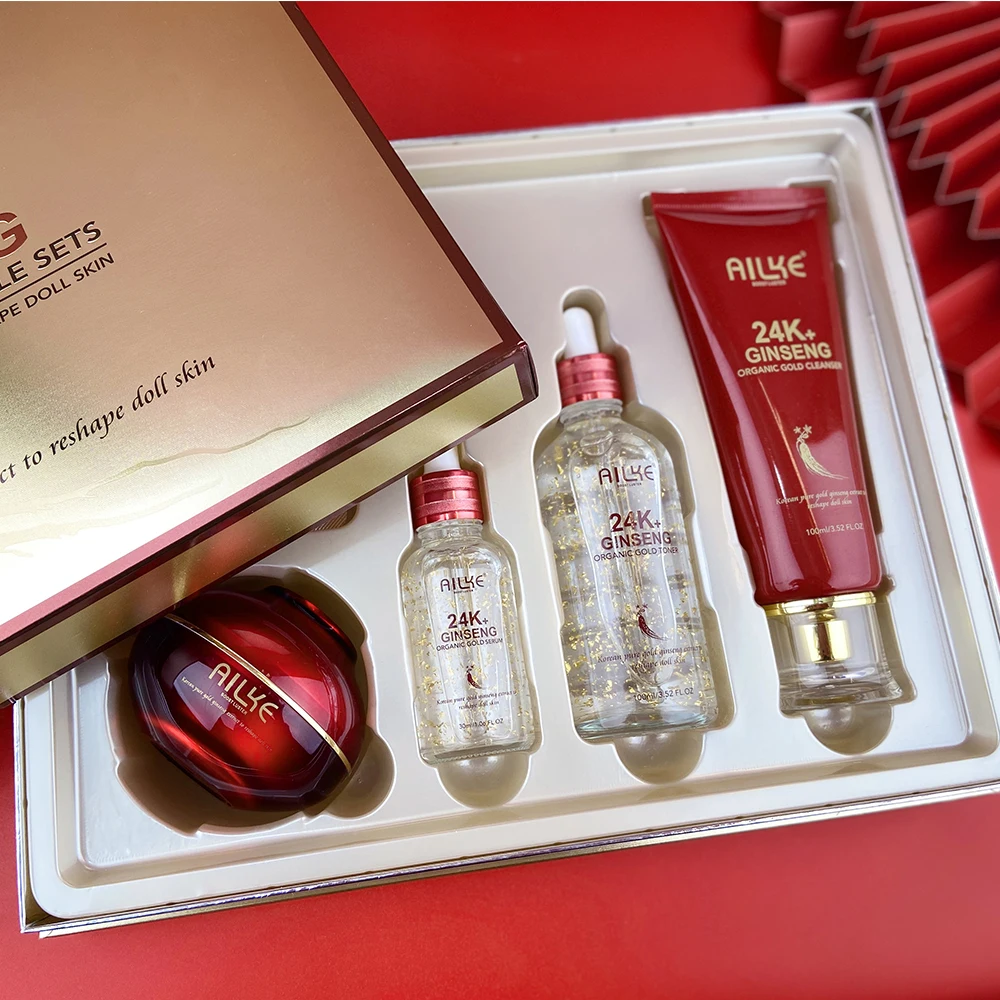 24K Gold Ginseng 5 in 1 Skincare Set - Nourishing & Whitening