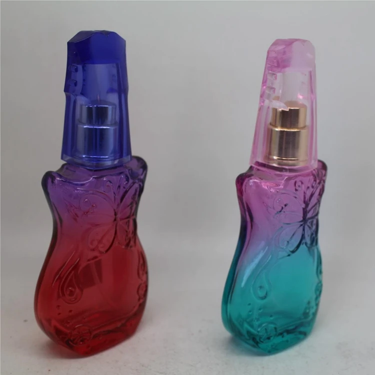 30ml Factory Best Price Guitar Shape Colorful Empty Glass Perfume  Bottle with Plastic Cap