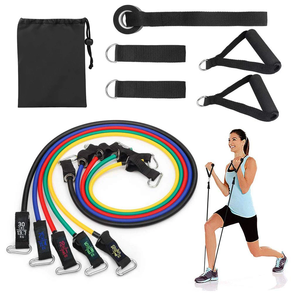WORKOUTZ PREMIUM QUALITY RESISTANCE BAND EXERCISE TUBE WITH HANDLES
