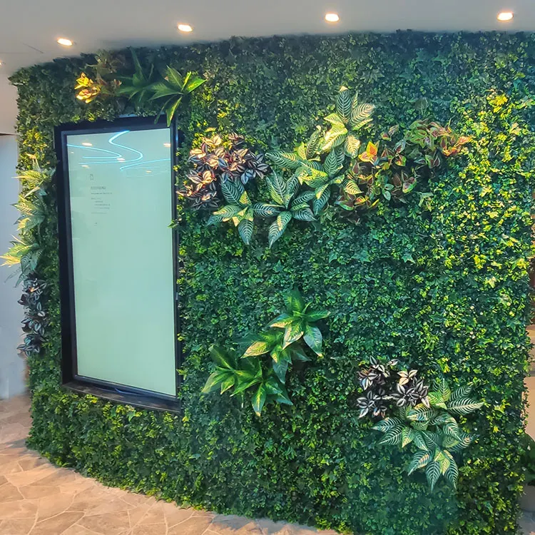 Plastic Artificial Vertical Grass Green Wall, For Decoration