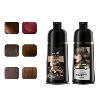 Best-Selling OEM Private Label Permanent Organic Hair Dye Nourishing Cream Shampoo with Plant Extracts White Cover