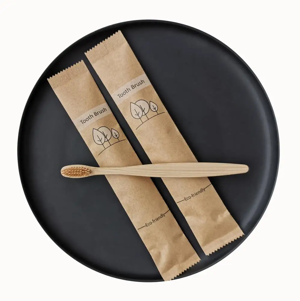 Customized logo CE Certificate Soft Wool Reusable Biodegradable Hotel Bamboo Toothbrush with Packaging